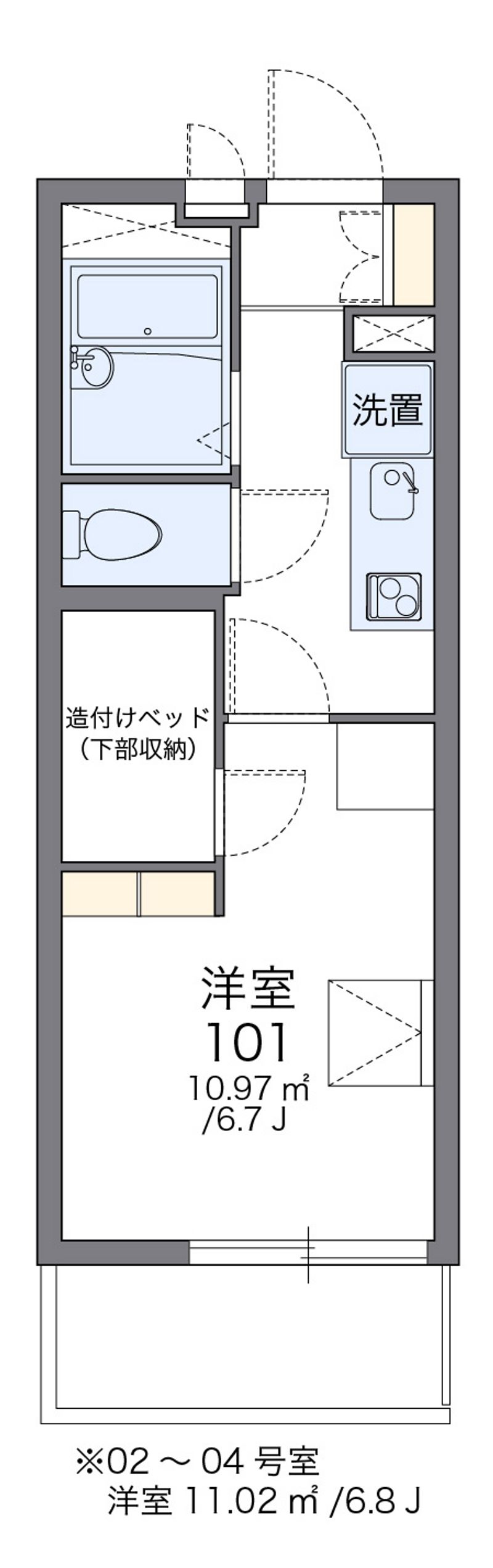 レオパレス阪急塚口 間取図