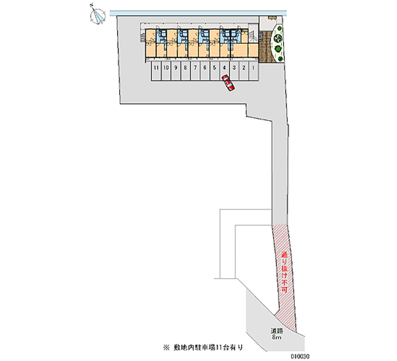 レオパレス四軒丁 月極駐車場