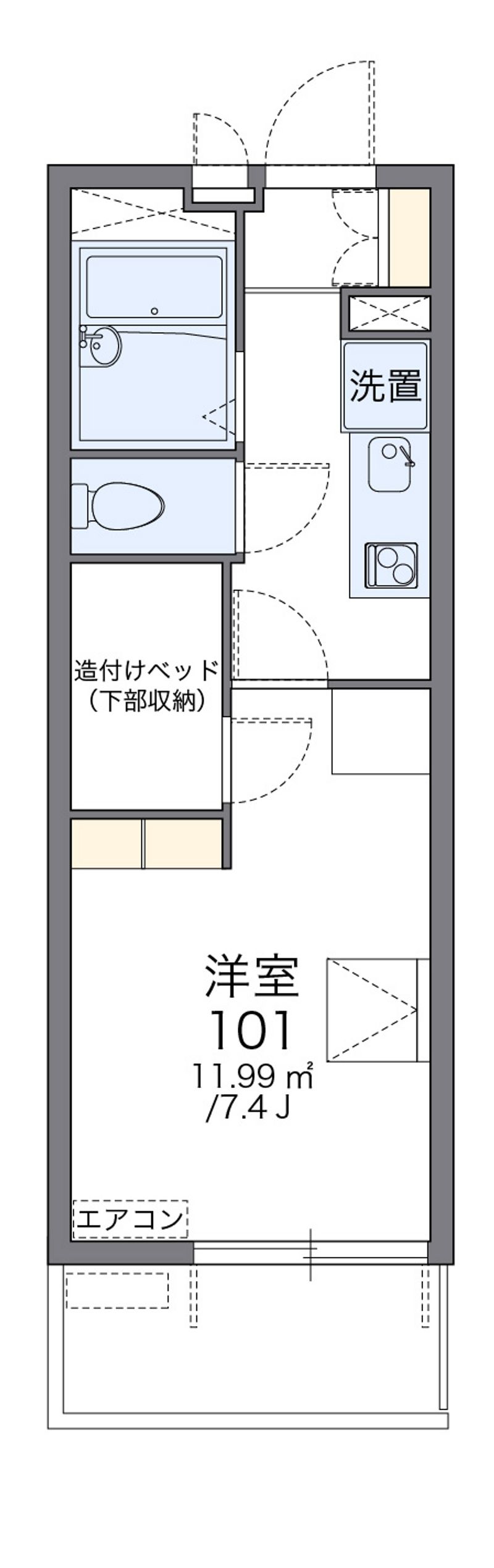 レオパレスヴィラ高須 間取図