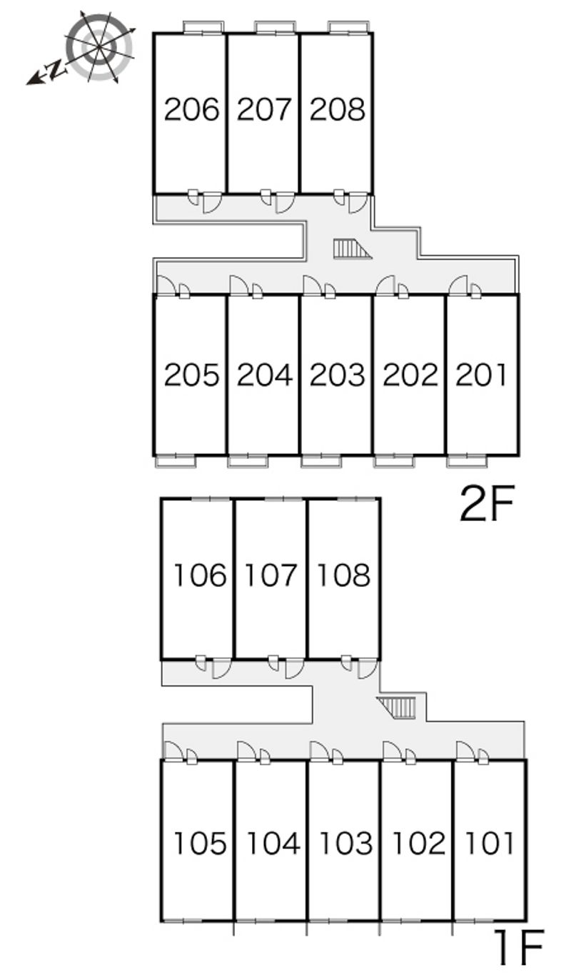 レオパレス一本杉 間取配置図