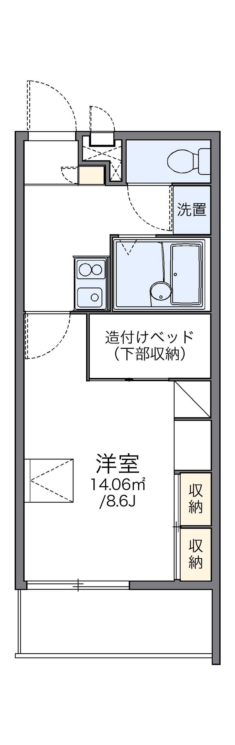 レオパレス池の辺 間取図