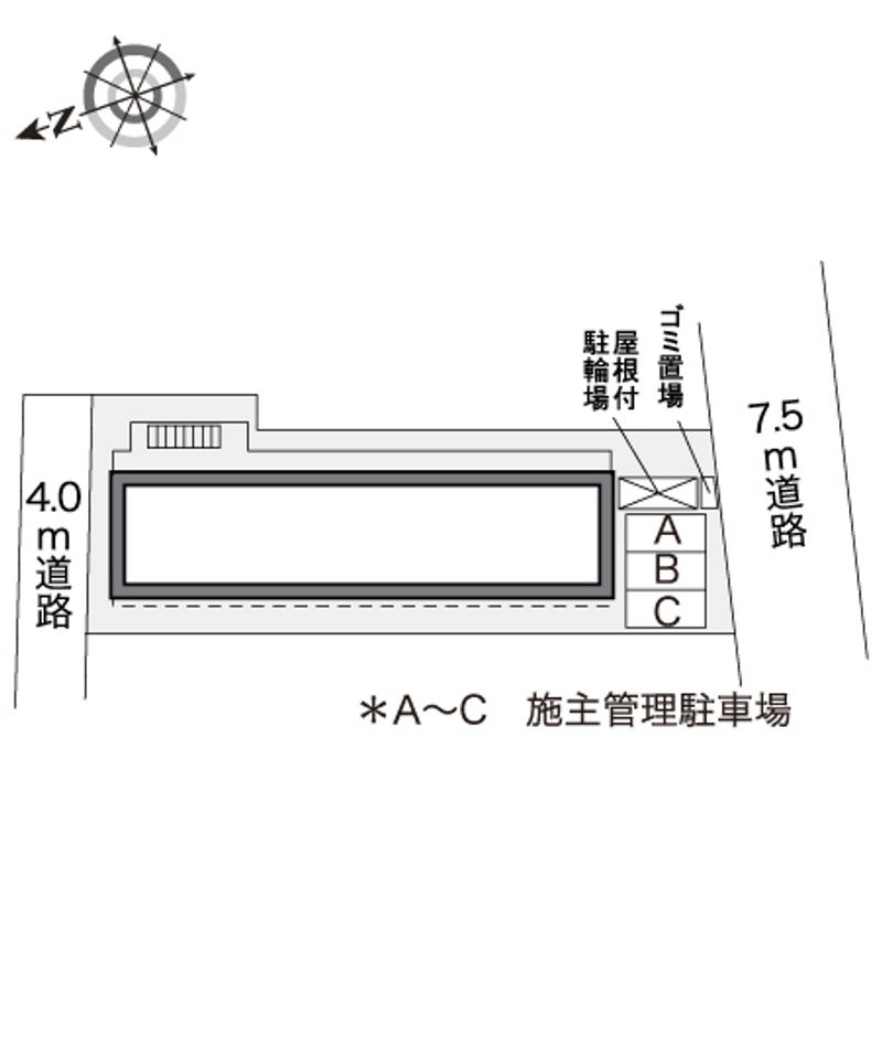 レオパレスシェ　モアⅡ 配置図