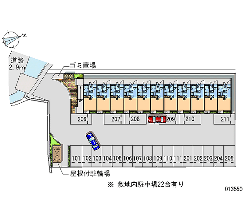 13550 Monthly parking lot