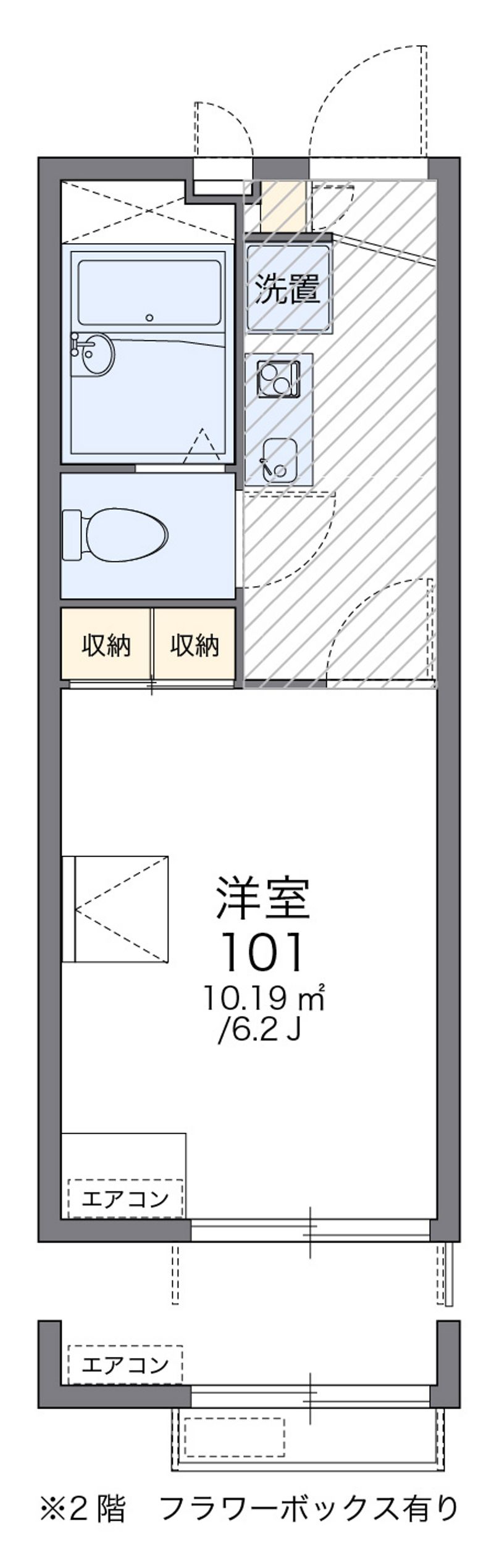 レオパレス南流山 間取図