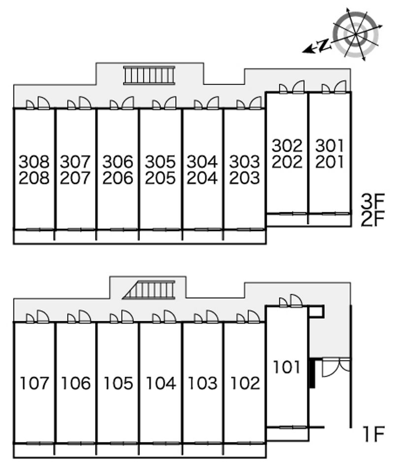 レオパレスガーデンハウス　Ｗ 間取配置図