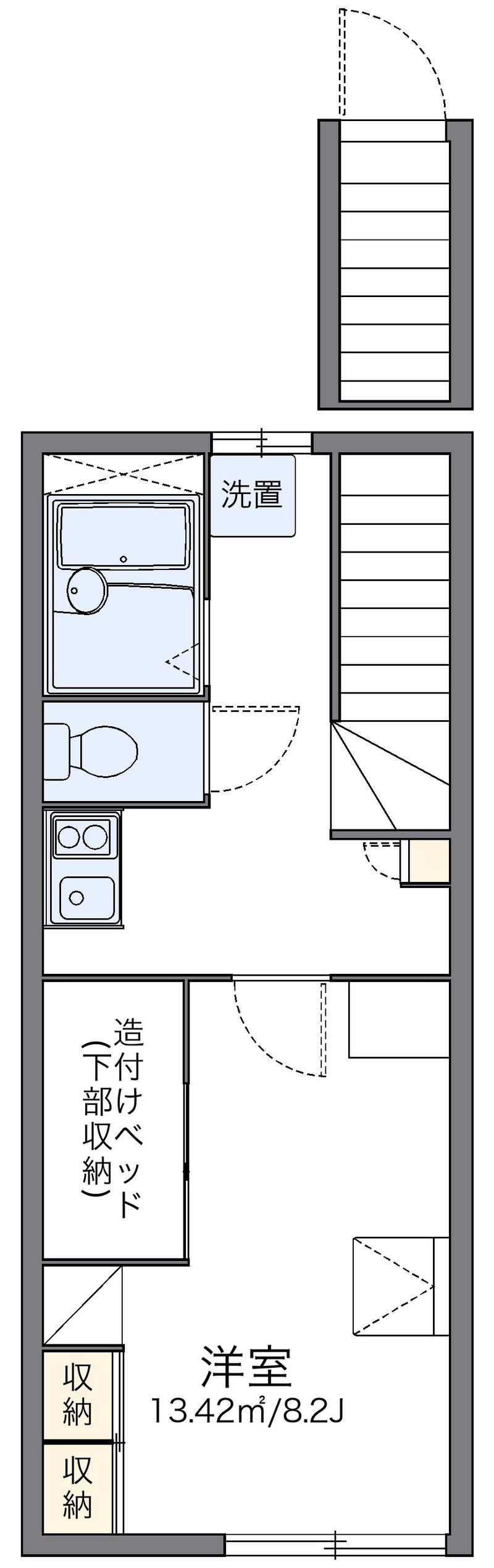 レオパレスフラーリッシュＢ 間取図
