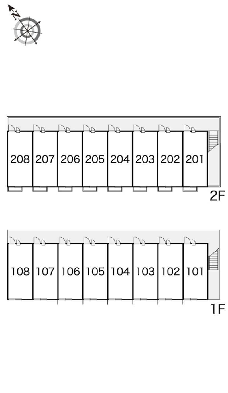 レオパレスハムズ 間取配置図