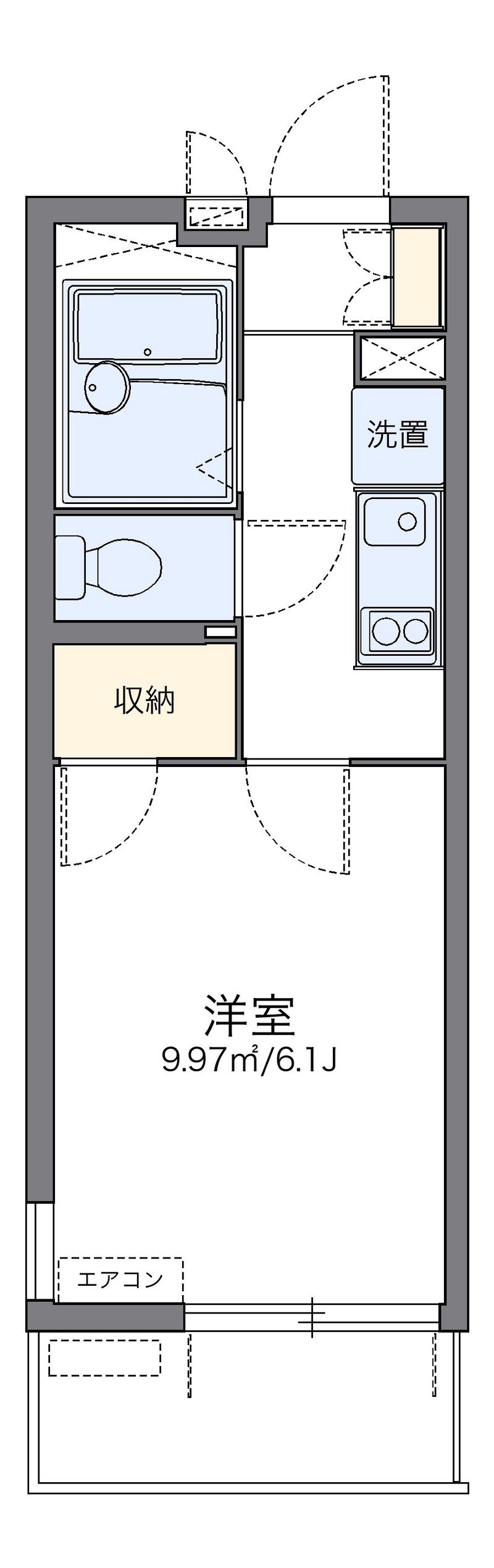 レオパレス郡元Ⅱ 間取図