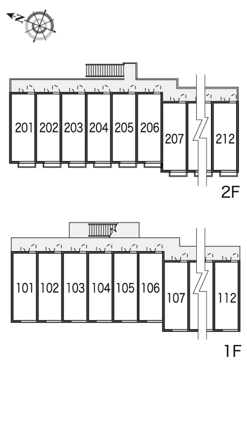 レオパレス翼Ⅵ 間取配置図