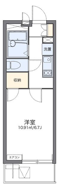 レオパレスあいりす 間取り図