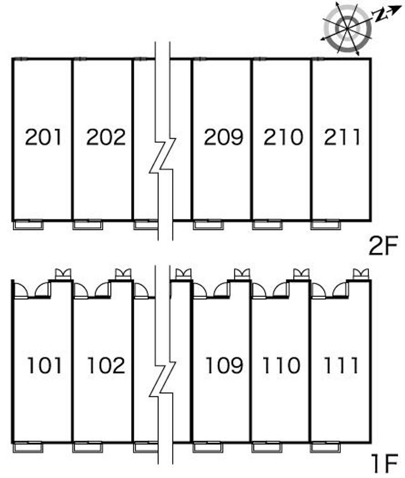 レオパレスジュネスⅤ 間取り配置図