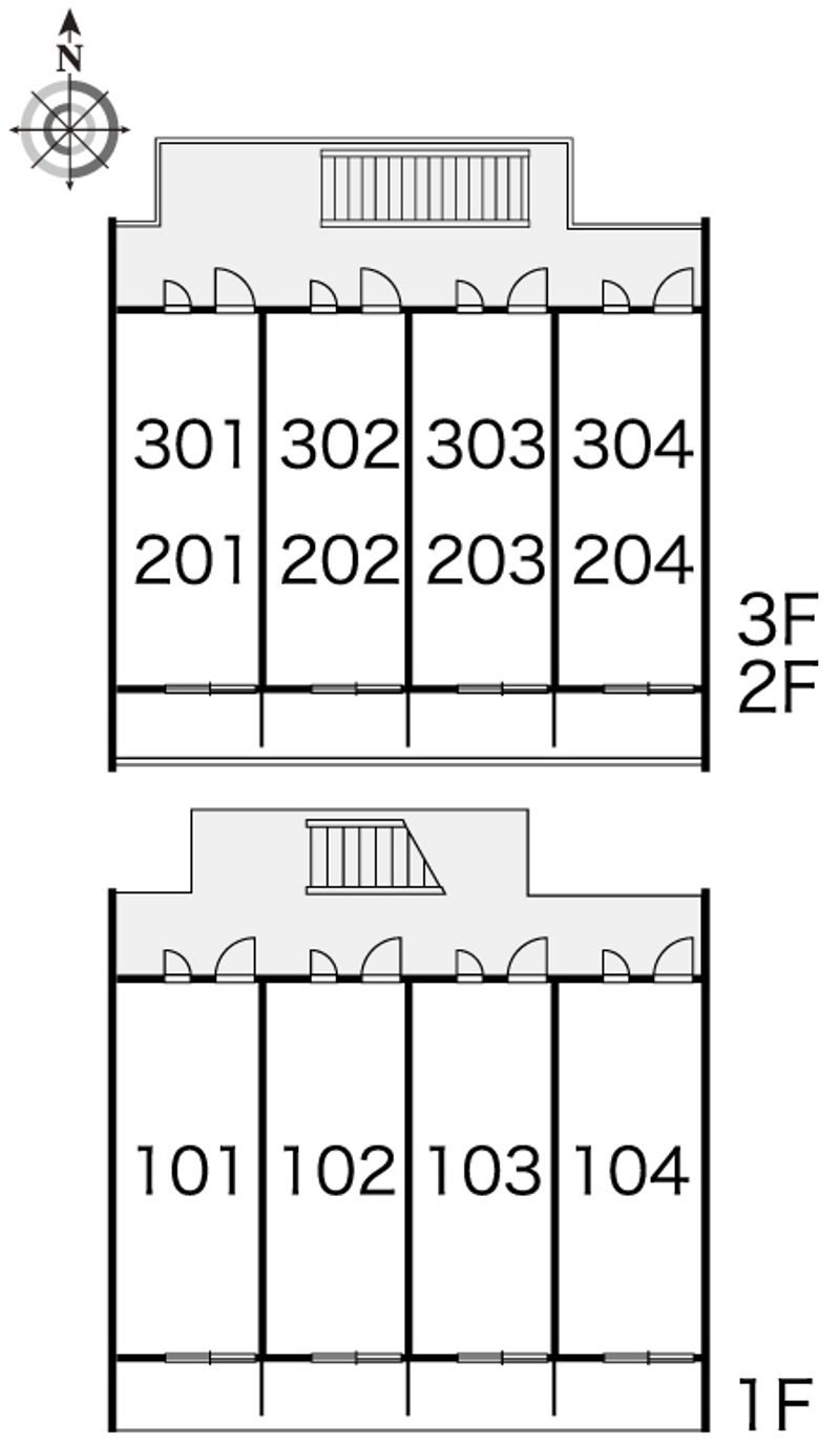 レオパレスリエット亀有 間取配置図