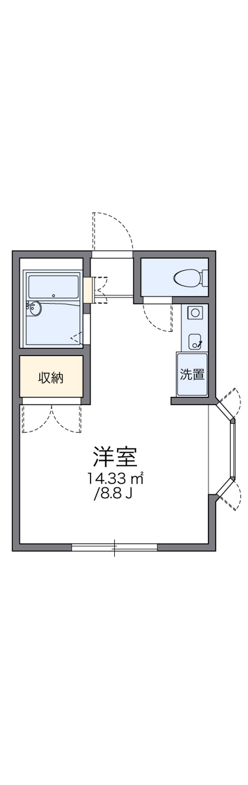 レオパレス星の宮 間取図