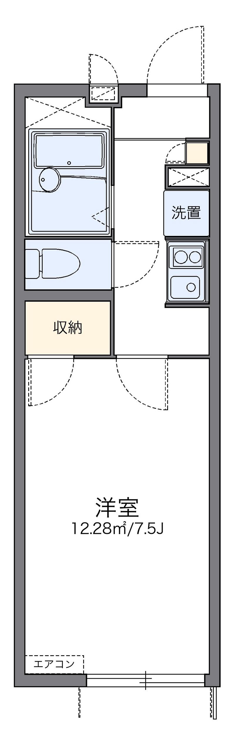 レオパレスフィールド中根 間取図