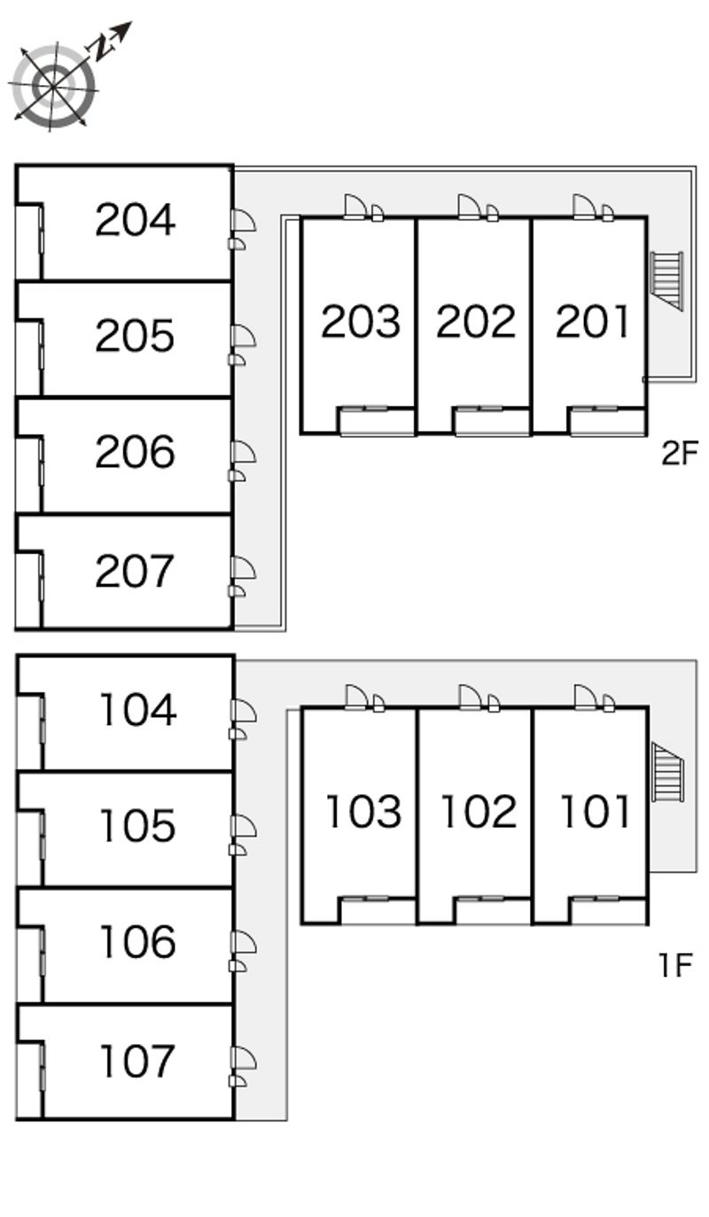 レオパレスベンデュール 間取配置図