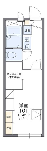 レオパレスボーダーハウス梅坪 間取図