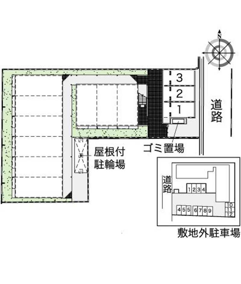 レオパレスプレジャータウンⅡ 配置図