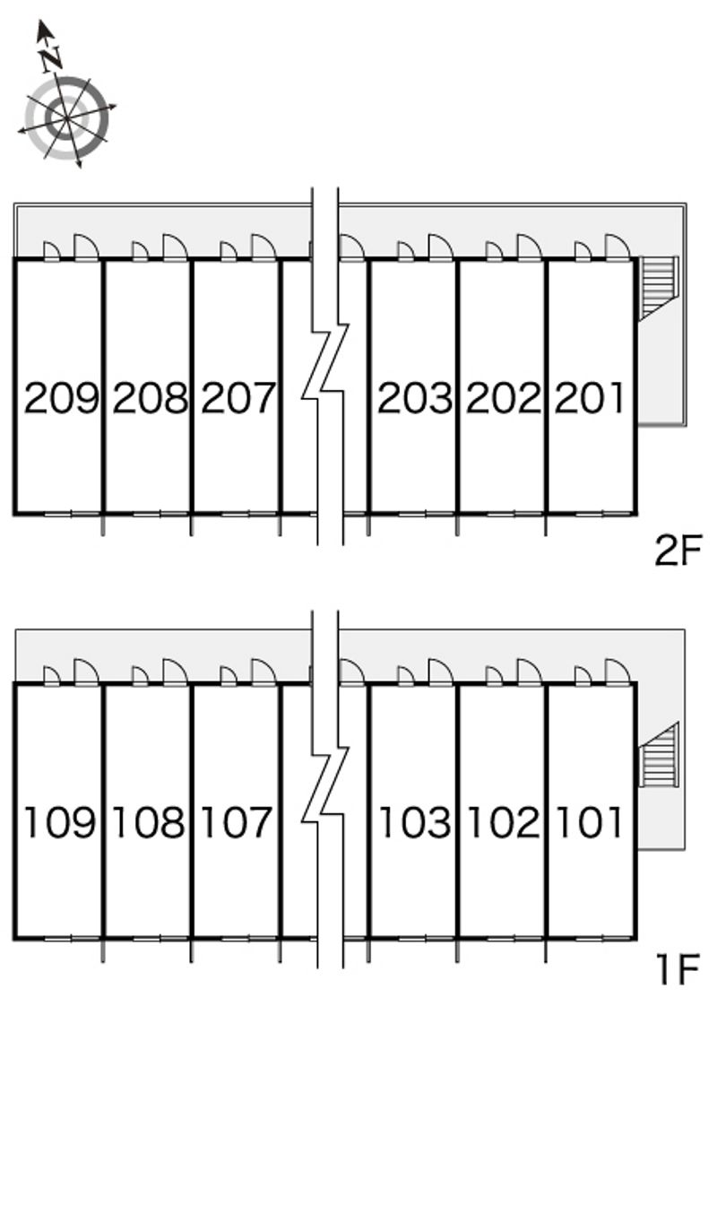 レオパレスエイムスバリー 間取り配置図