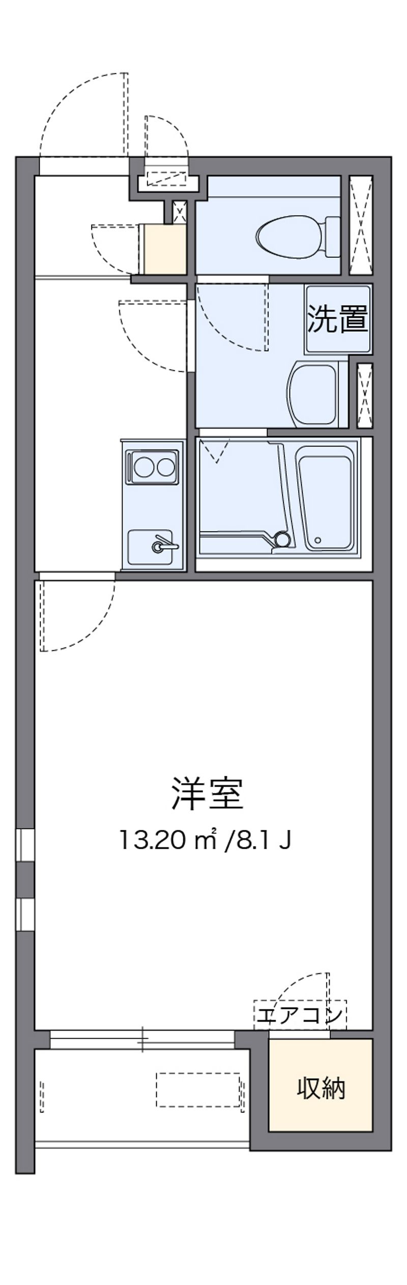 クレイノサン　トラップ　諏訪 間取図