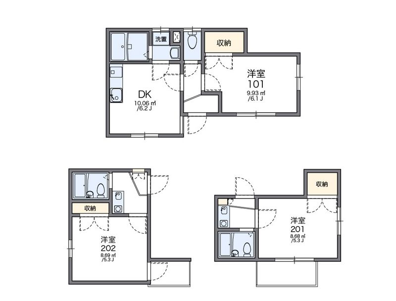 レオパレス赤い家 間取図