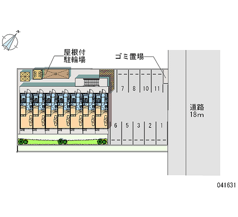 レオパレス荒子川公園 区画図
