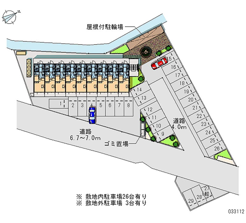 レオパレス白坪 月極駐車場