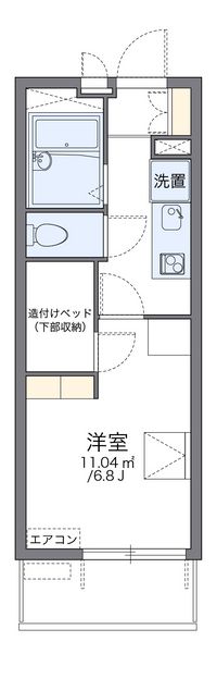 レオパレスリフレ琴平 間取り図