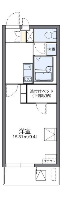 レオパレスイーストビレッジ２ 間取り図