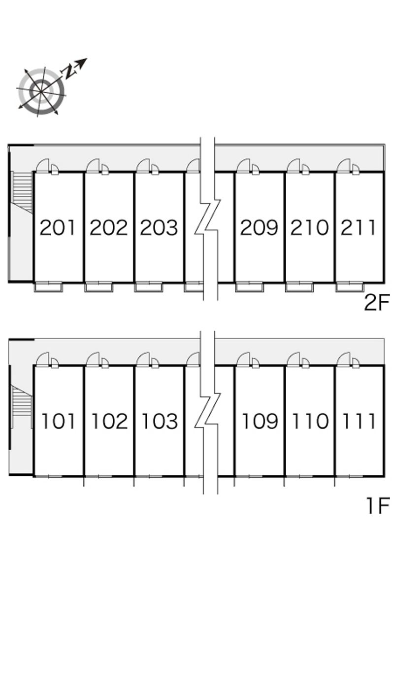 レオパレスハーモニーＴ 間取配置図