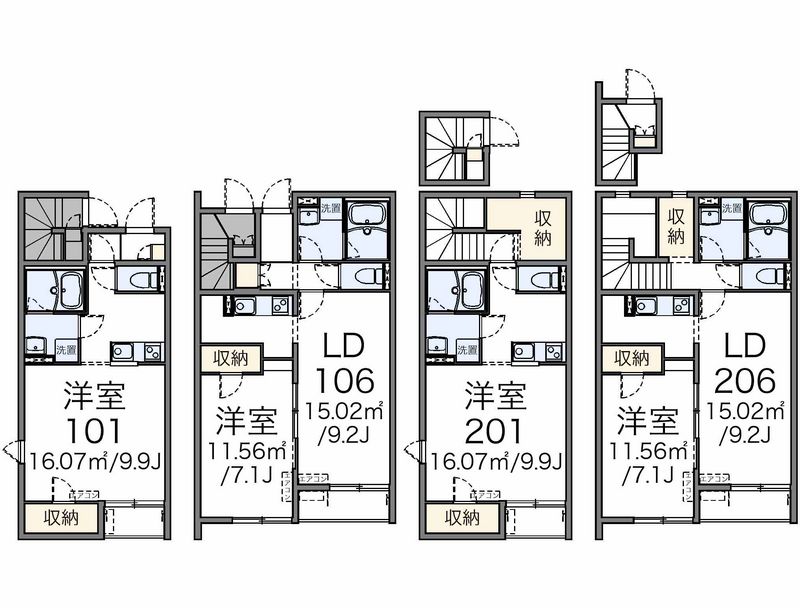 レオネクストＫ旭ヶ浦Ⅰ 間取図