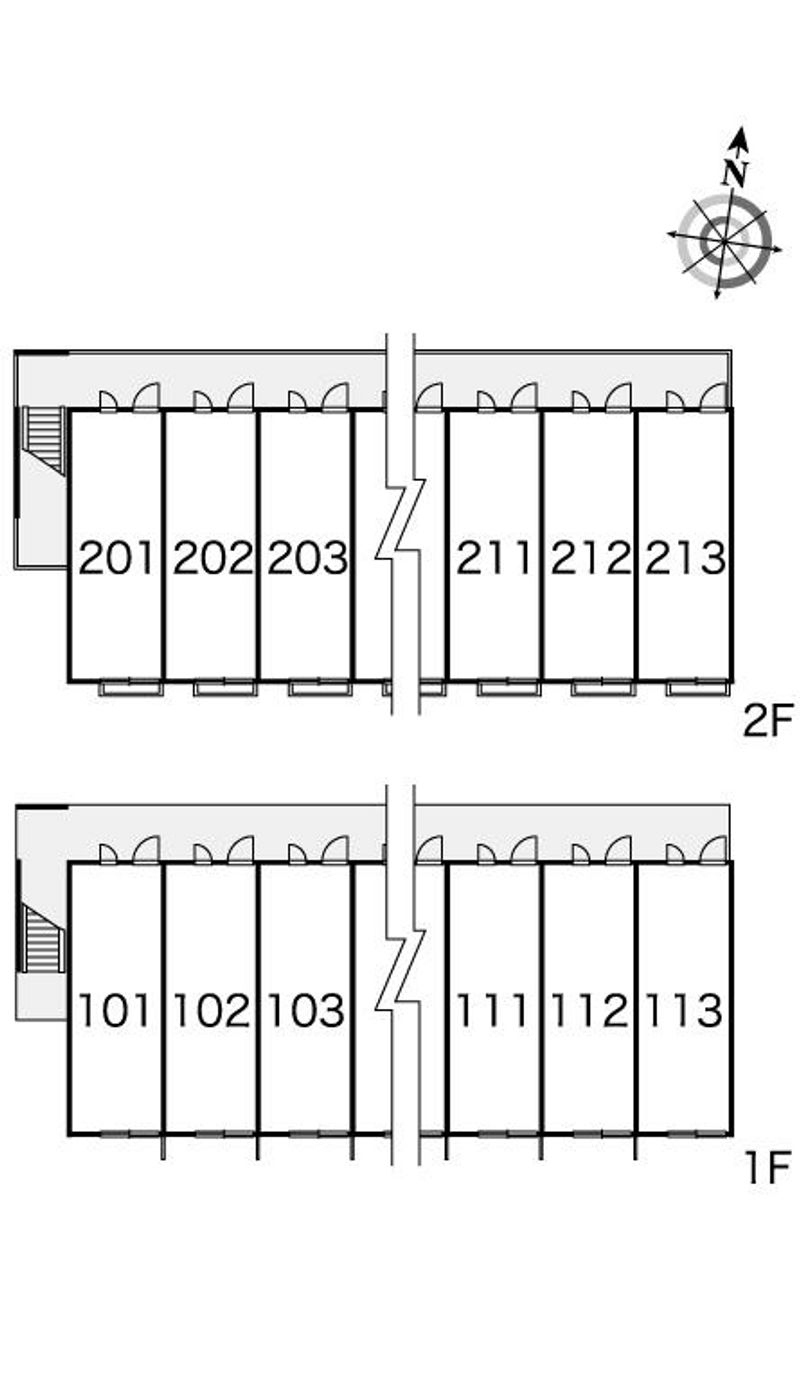 レオパレスクラージュ下福元 間取配置図