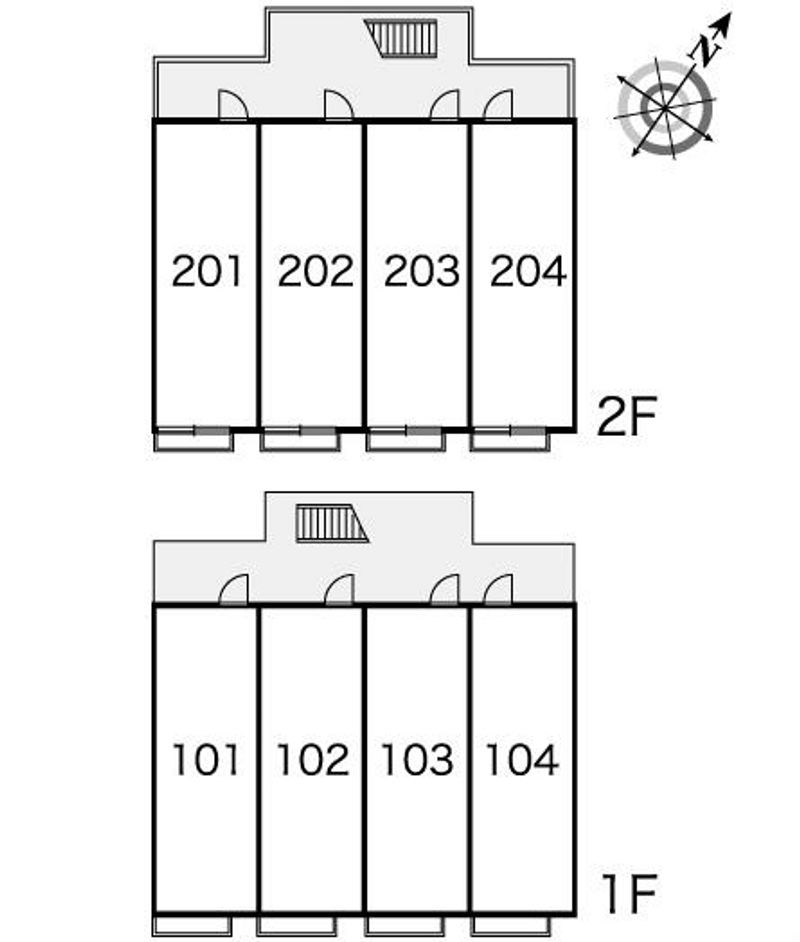 レオパレス霞ヶ丘 間取配置図