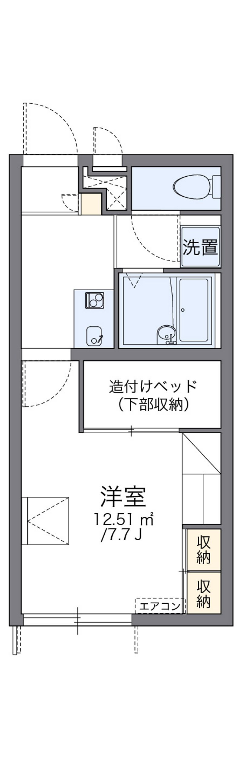レオパレスアソシーサイドハイツ 間取図