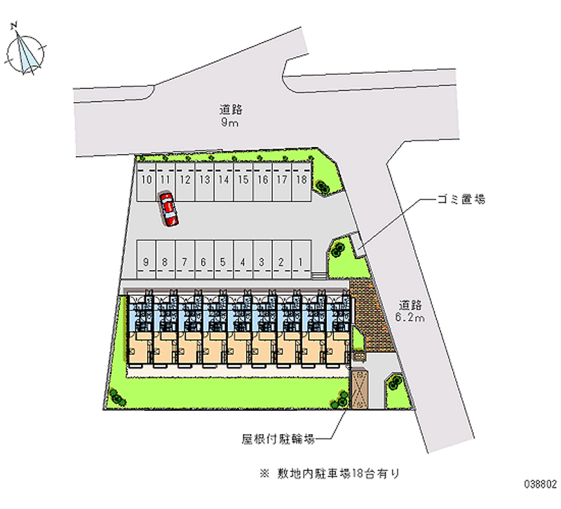 レオパレス高尾 月極駐車場