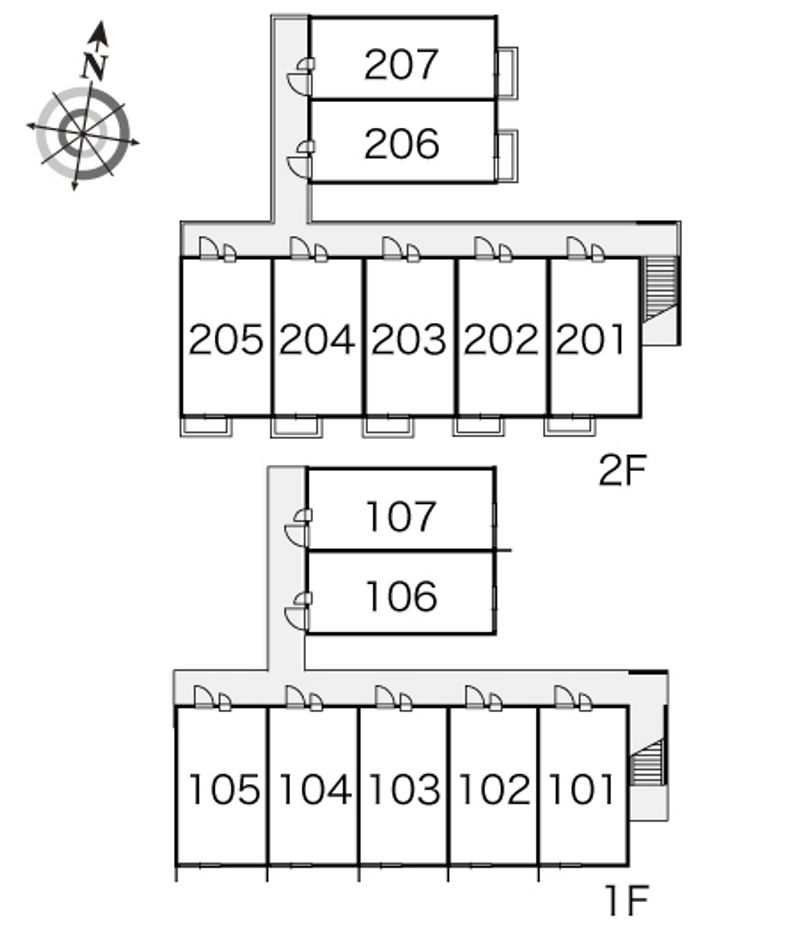 レオパレスリブェール 間取配置図