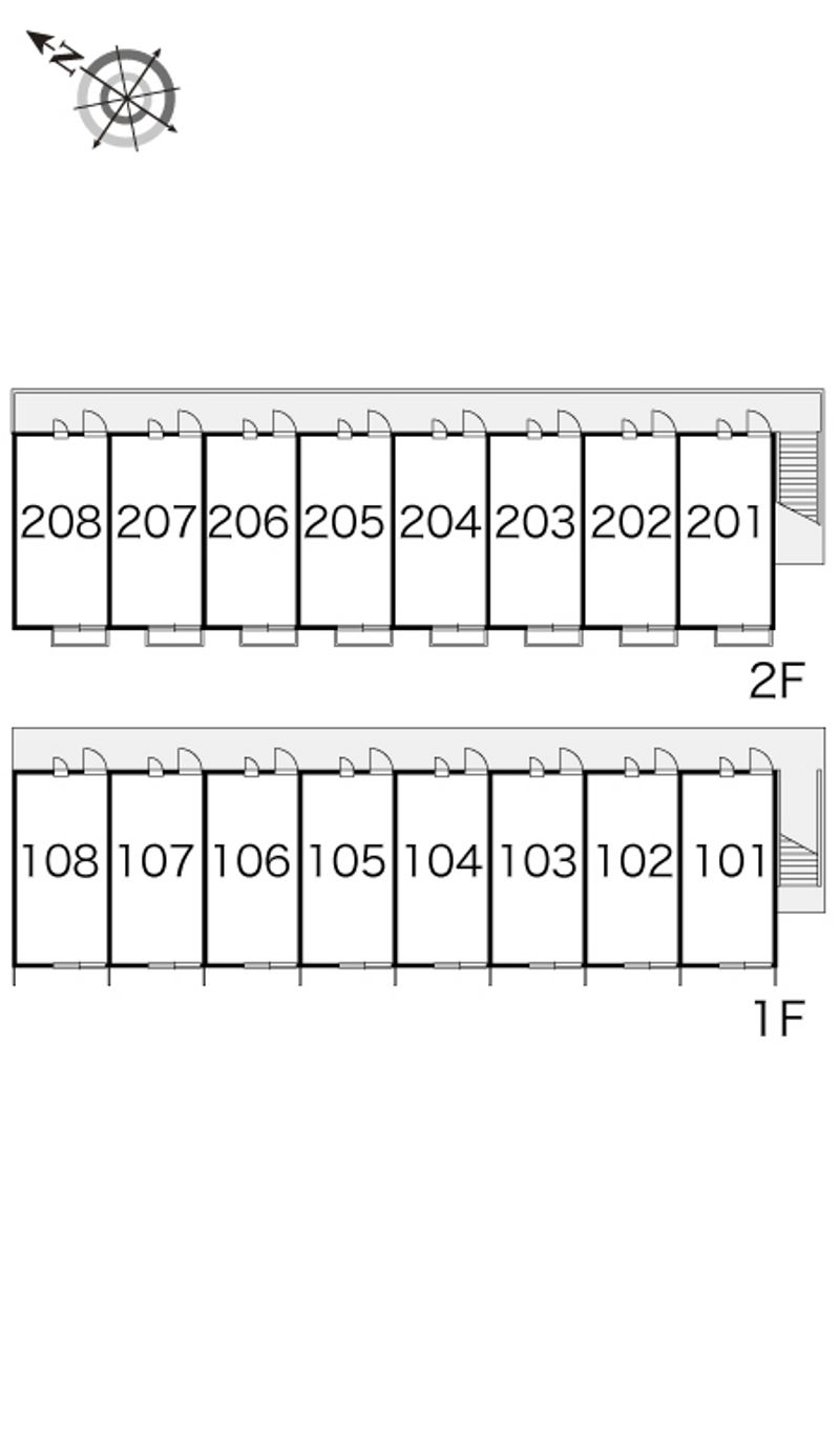 レオパレストゥイン　コメット 間取配置図