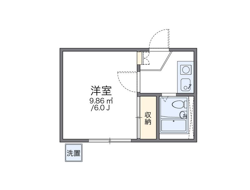 レオパレス岡崎公園 間取図