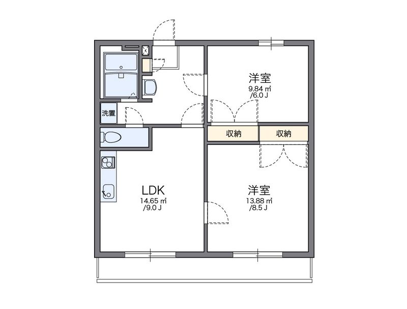 レオパレス宮田第２ 間取図