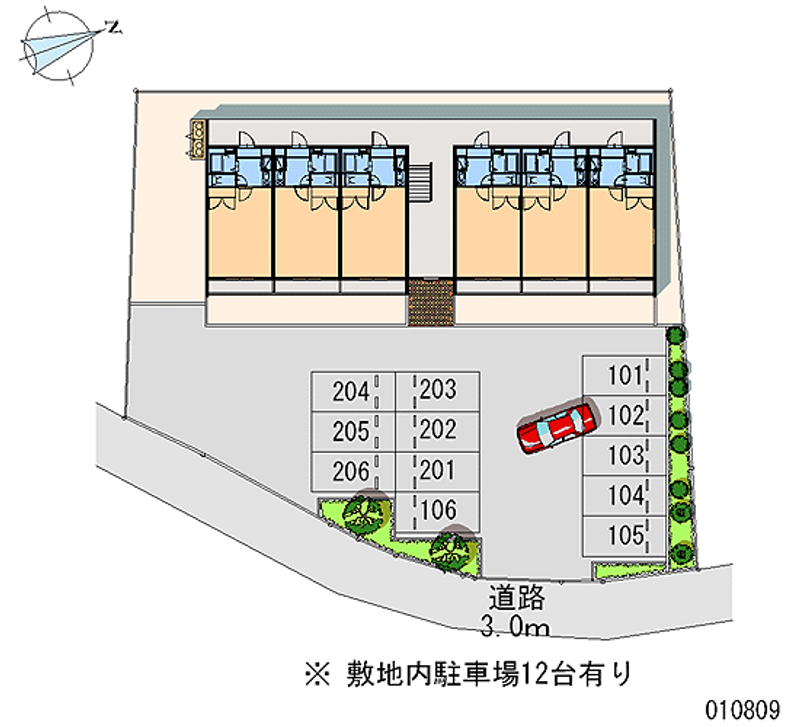 レオパレスかりん 月極駐車場