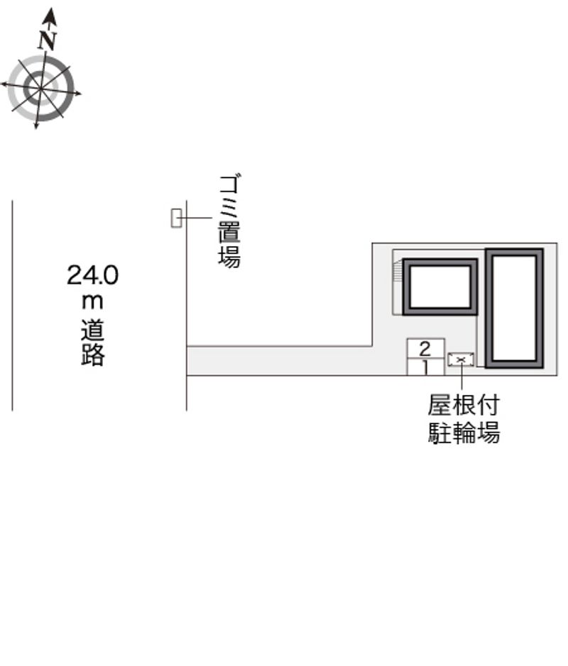 レオパレスメルヴェユー山鼻 配置図