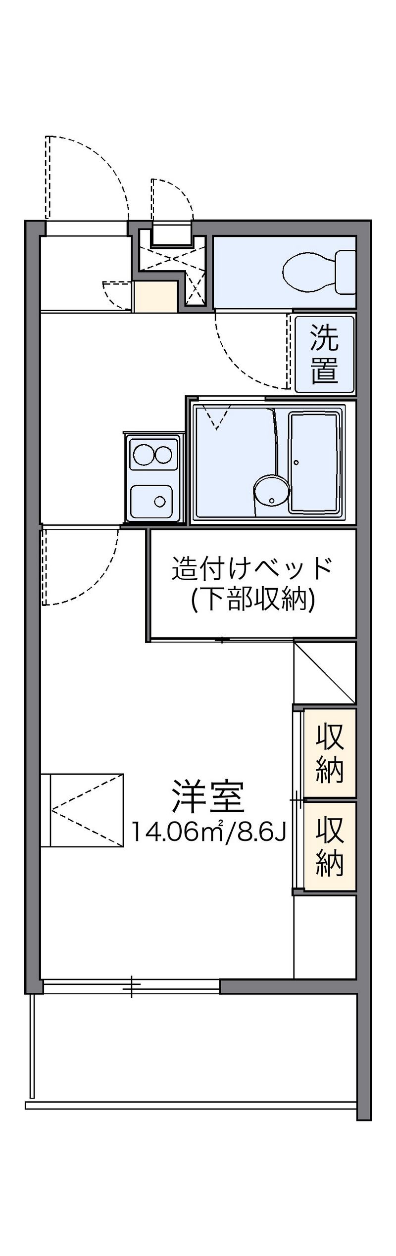 レオパレスサシェ 間取図