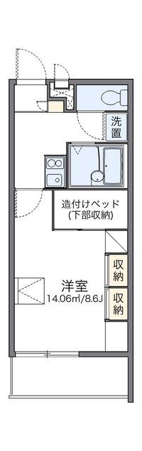 レオパレスサシェ 間取り図