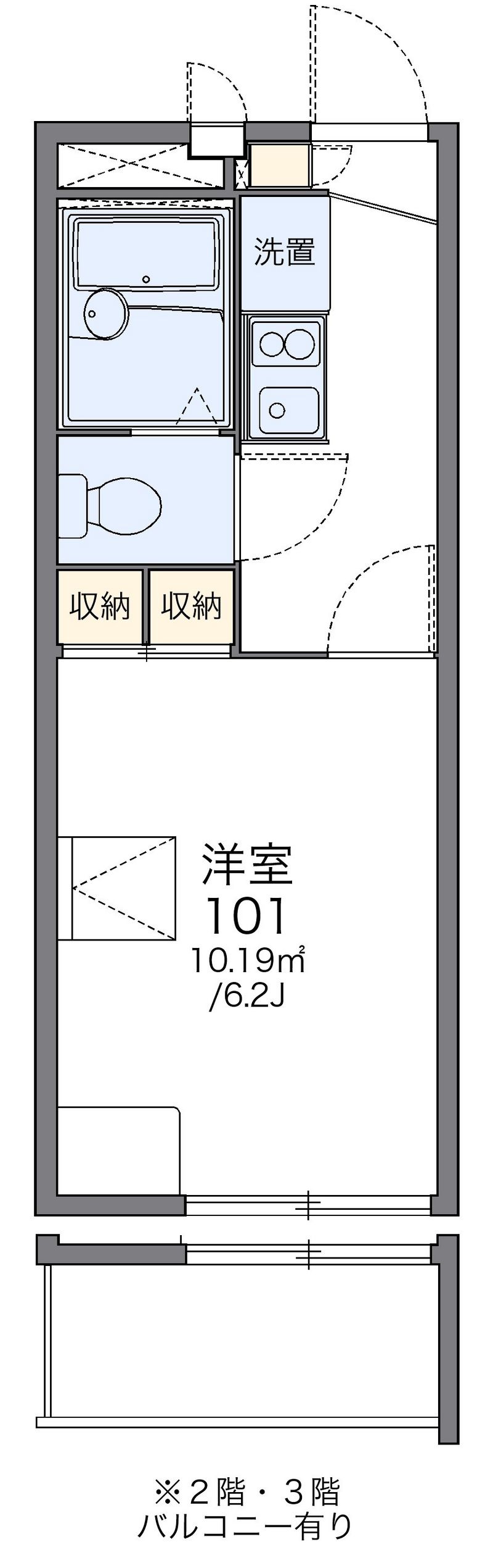 レオパレス糸田橋東 間取図