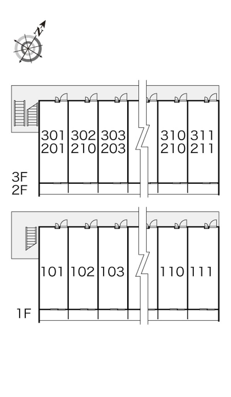 レオパレス青雲 間取配置図