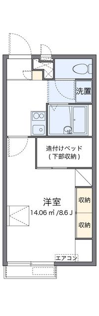 レオパレス松ヶ岡 間取り図