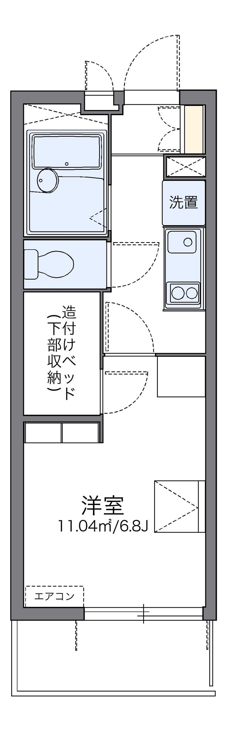 レオパレス八筋町 間取図