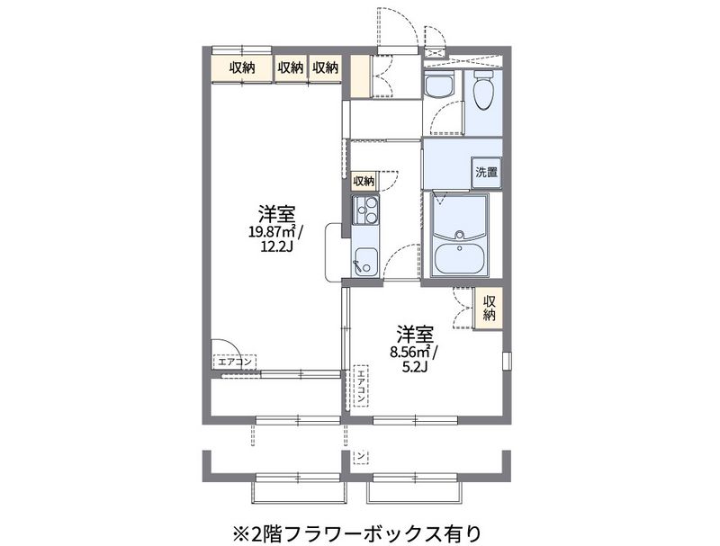 レオパレスサンシャイン狭山台 間取図