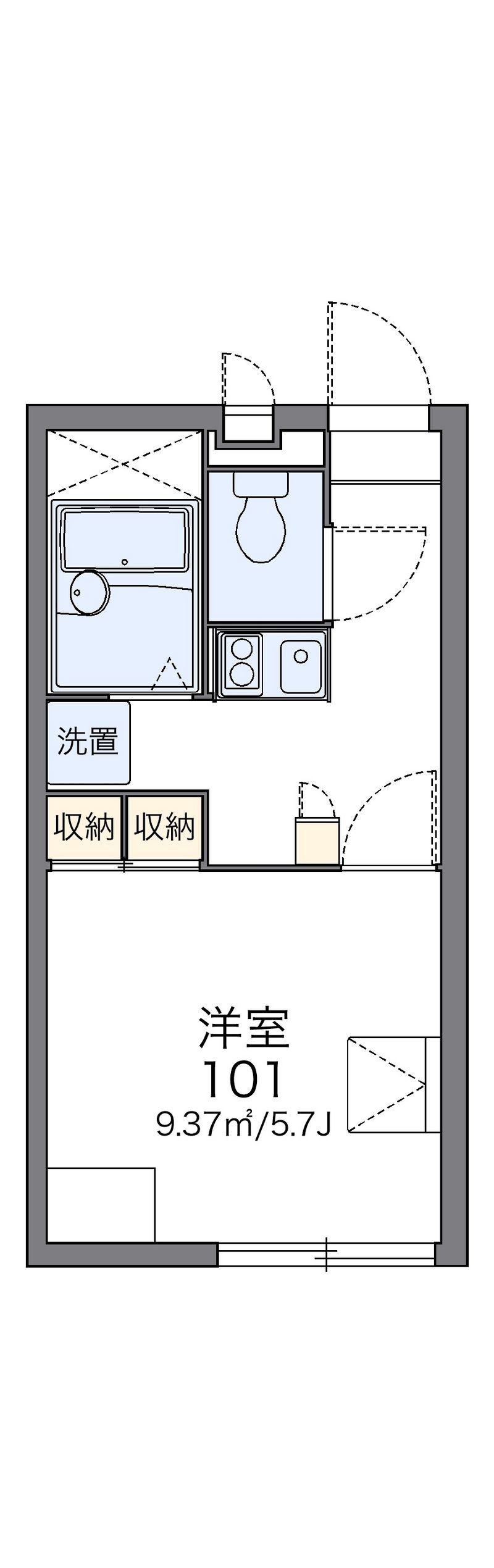 レオパレスベアフルート 間取図