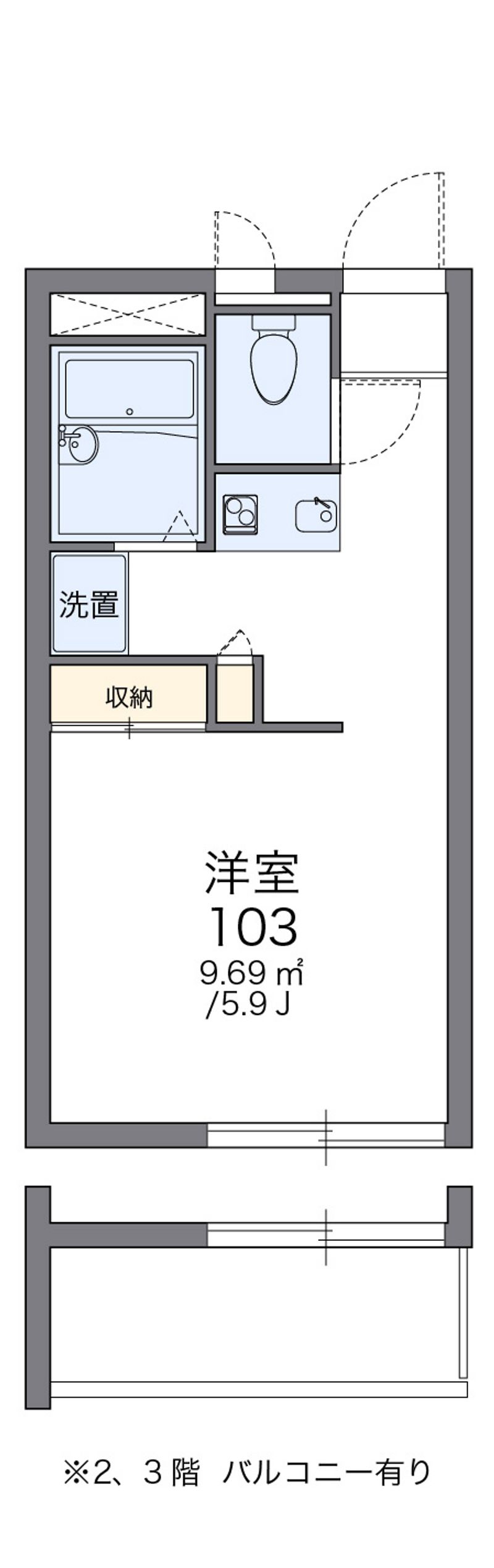 レオパレス森内 間取り