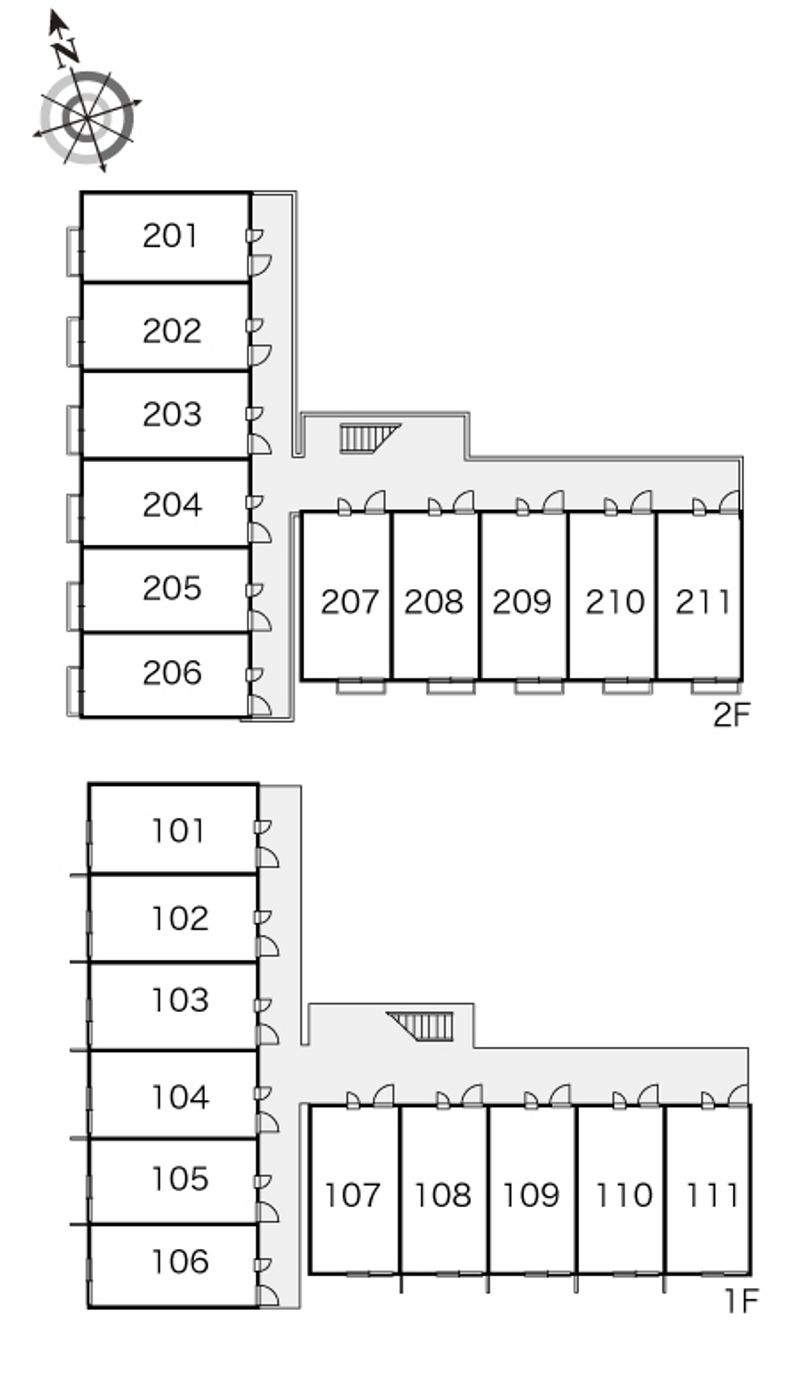 レオパレス北条永良 間取配置図